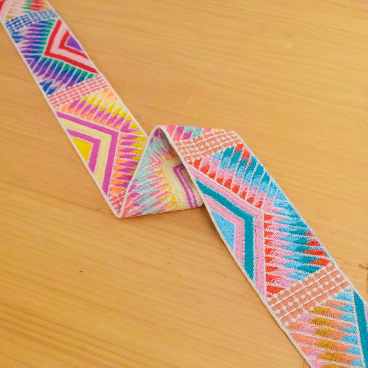 50mm Geometric Pattern Crochet Trim - Maison Klem